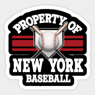 Proud Name New York Graphic Property Vintage Baseball Sticker